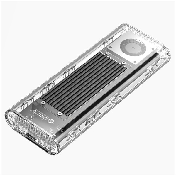 Orico külső m.2 ház - tcm2-g20-s (usb-a -> m.2 nvme(m-key; b&m key), max.: 4tb, 20 gbps, szürke)