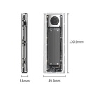 Orico külső m.2 ház - tcm2-g20-s (usb-a -> m.2 nvme(m-key; b&m key), max.: 4tb, 20 gbps, szürke)