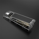 Orico külső m.2 ház - tcm2f-c3-bk (m.2 ngff, usb-c 3.1, max.: 2 tb, 5 gbps, fekete/átlátszó)