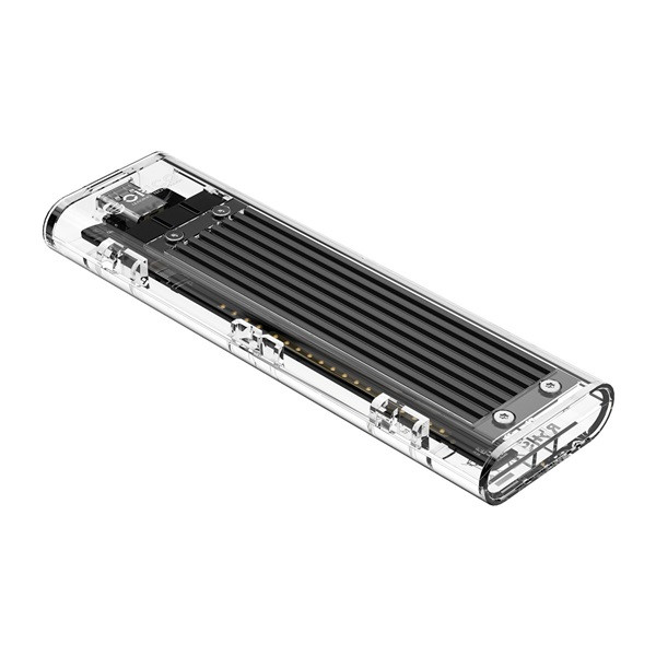 Orico külső m.2 ház - tcm2f-c3-bk (m.2 ngff, usb-c 3.1, max.: 2 tb, 5 gbps, fekete/átlátszó)