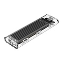 Orico külső m.2 ház - tcm2f-c3-bk (m.2 ngff, usb-c 3.1, max.: 2 tb, 5 gbps, fekete/átlátszó)