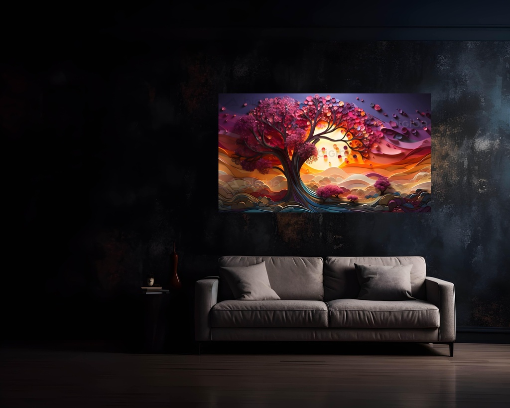 Crimson Arboreal Dreamscape