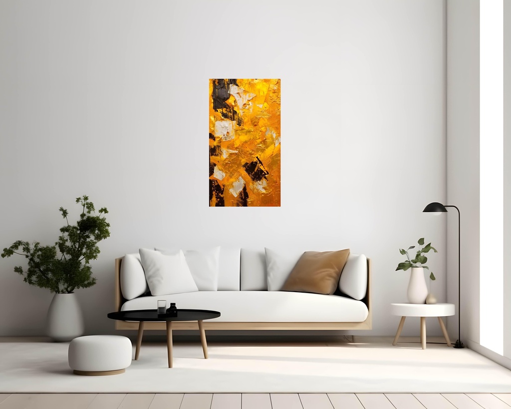 Golden Abstract Mosaic