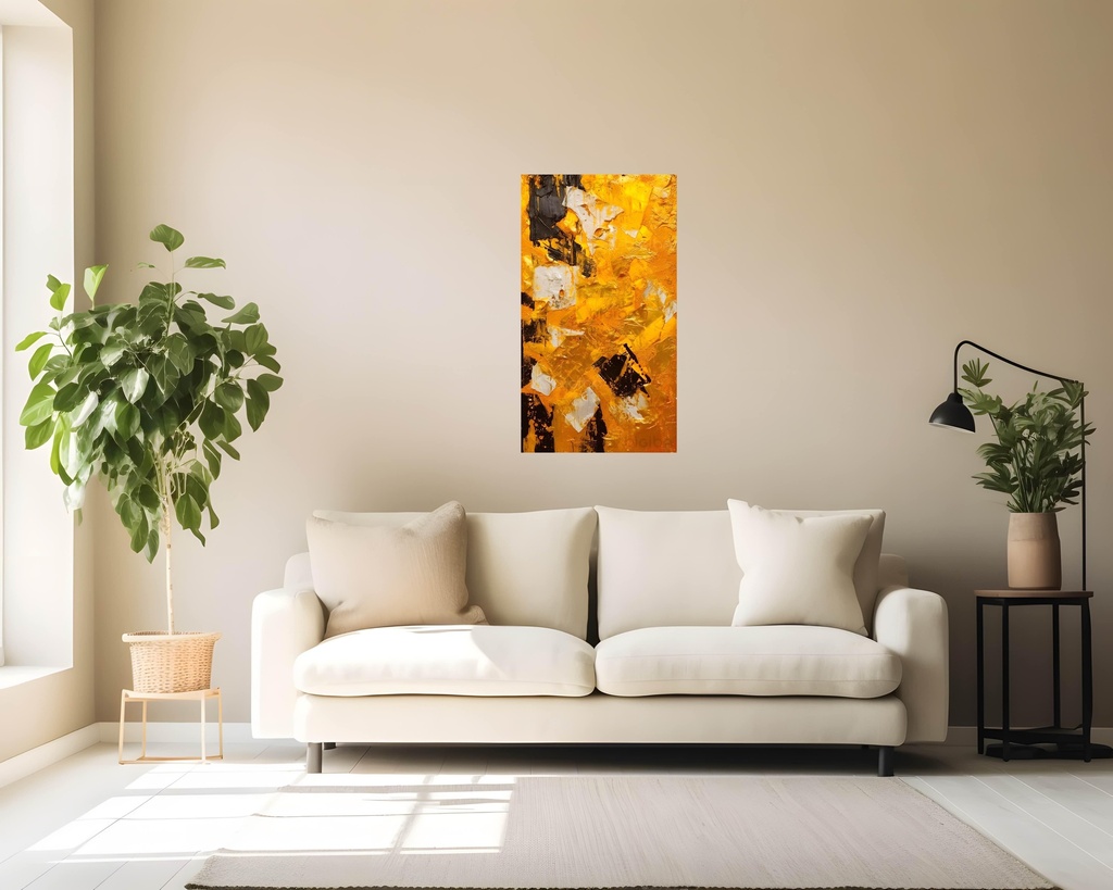 Golden Abstract Mosaic