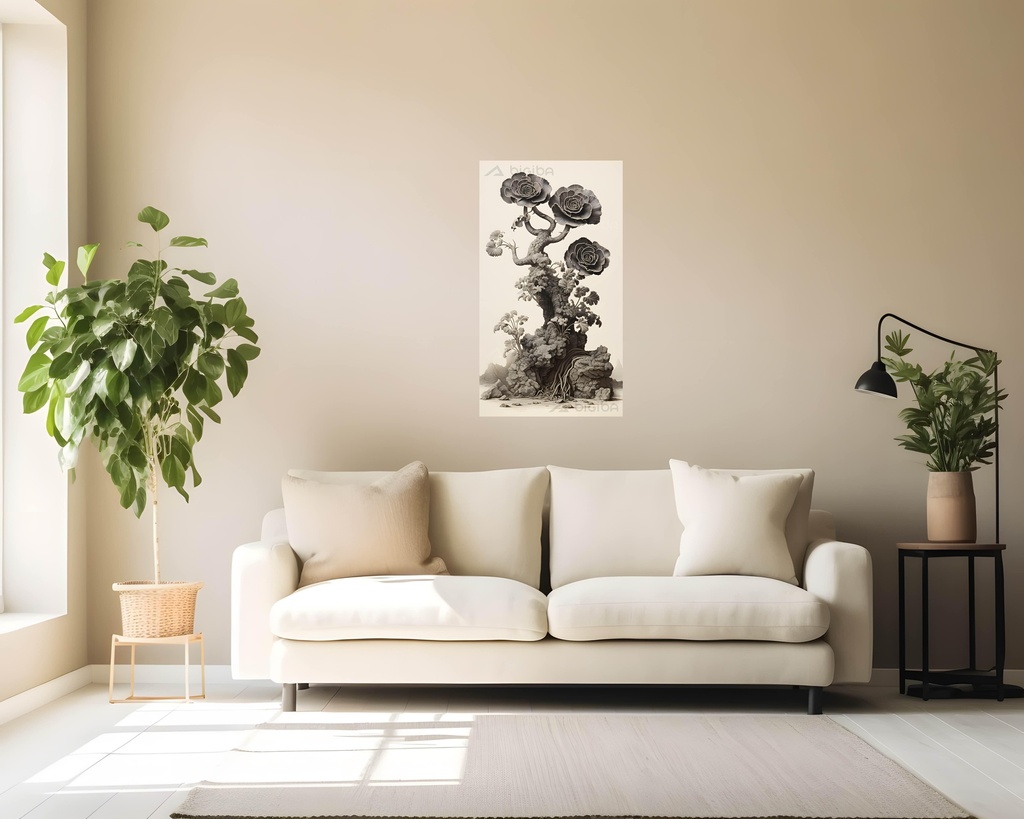 Floral Elegance in Monochrome