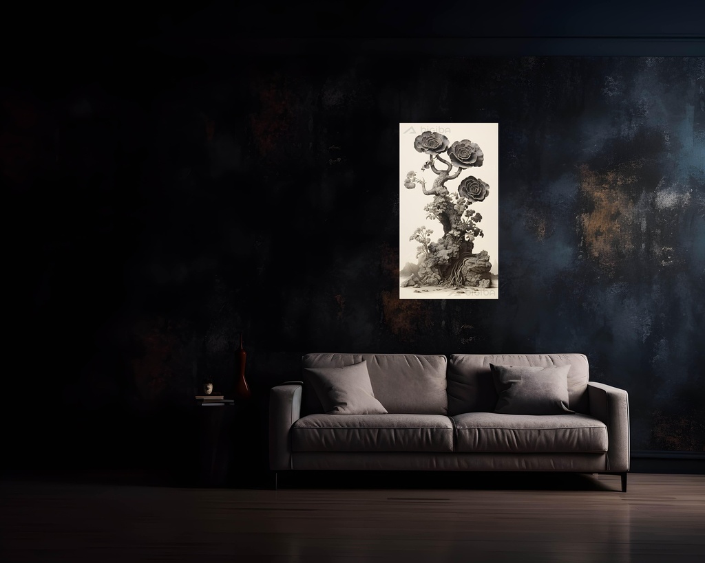 Floral Elegance in Monochrome