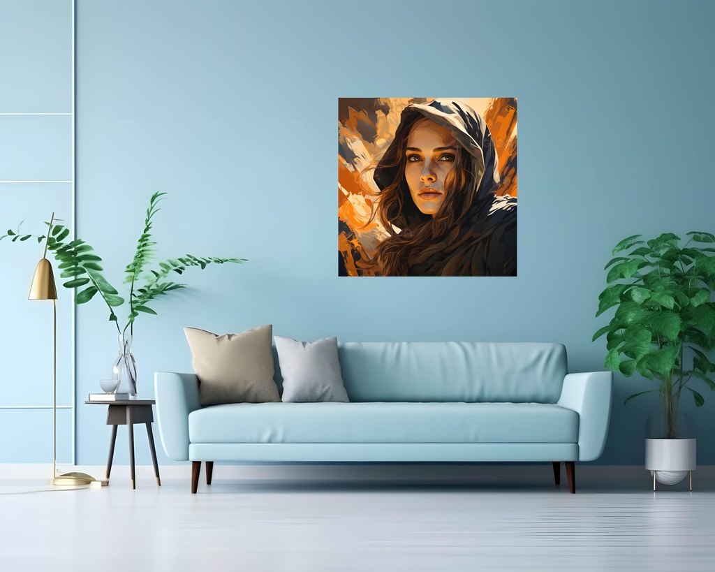 Mystic Gaze Amidst Autumn Blaze