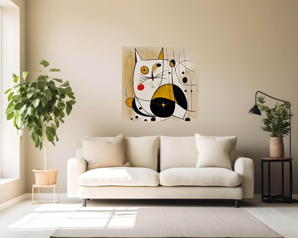 Cosmic Feline Abstract