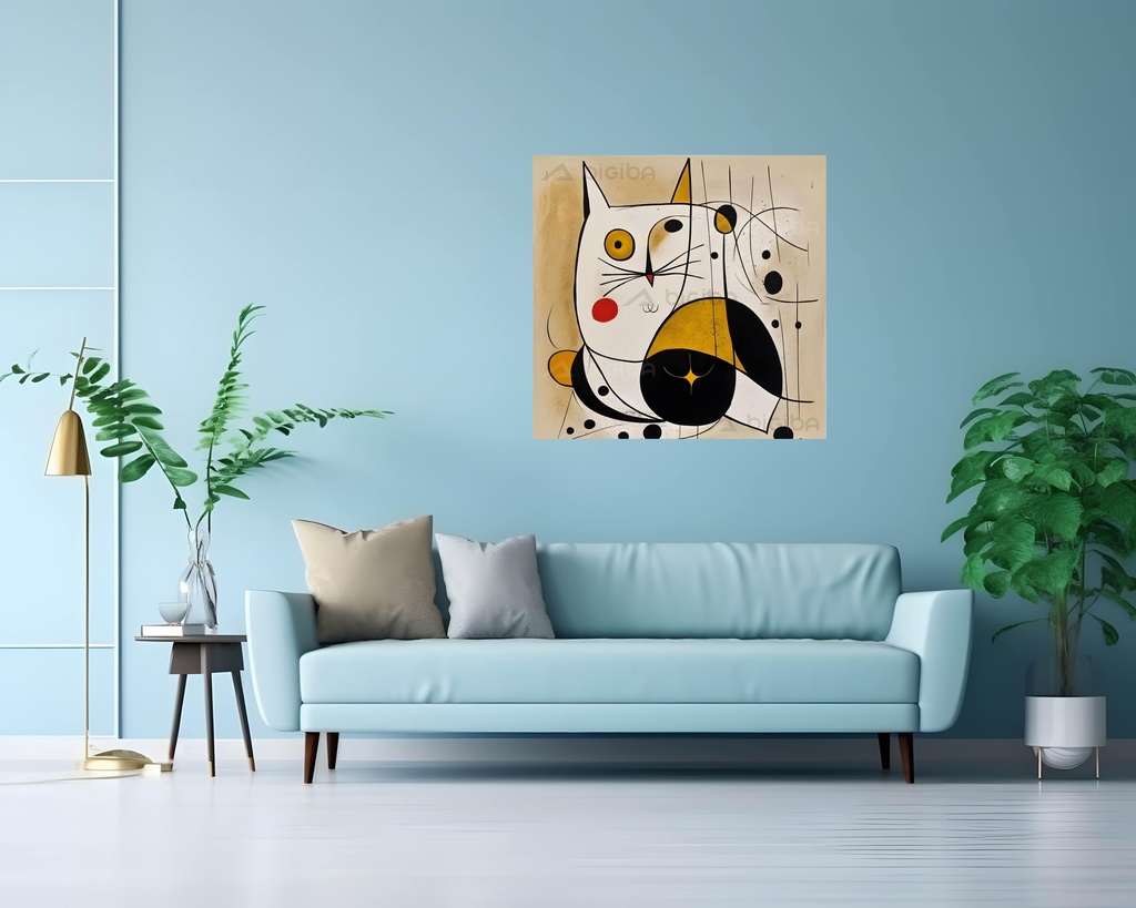 Cosmic Feline Abstract