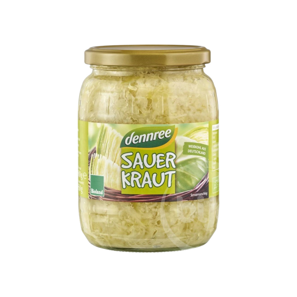 Dennree bio savanyúkáposzta üveges 680 g