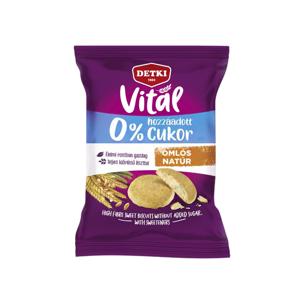 Detki omlós keksz édes hozzáadott cukor nélkül 180 g
