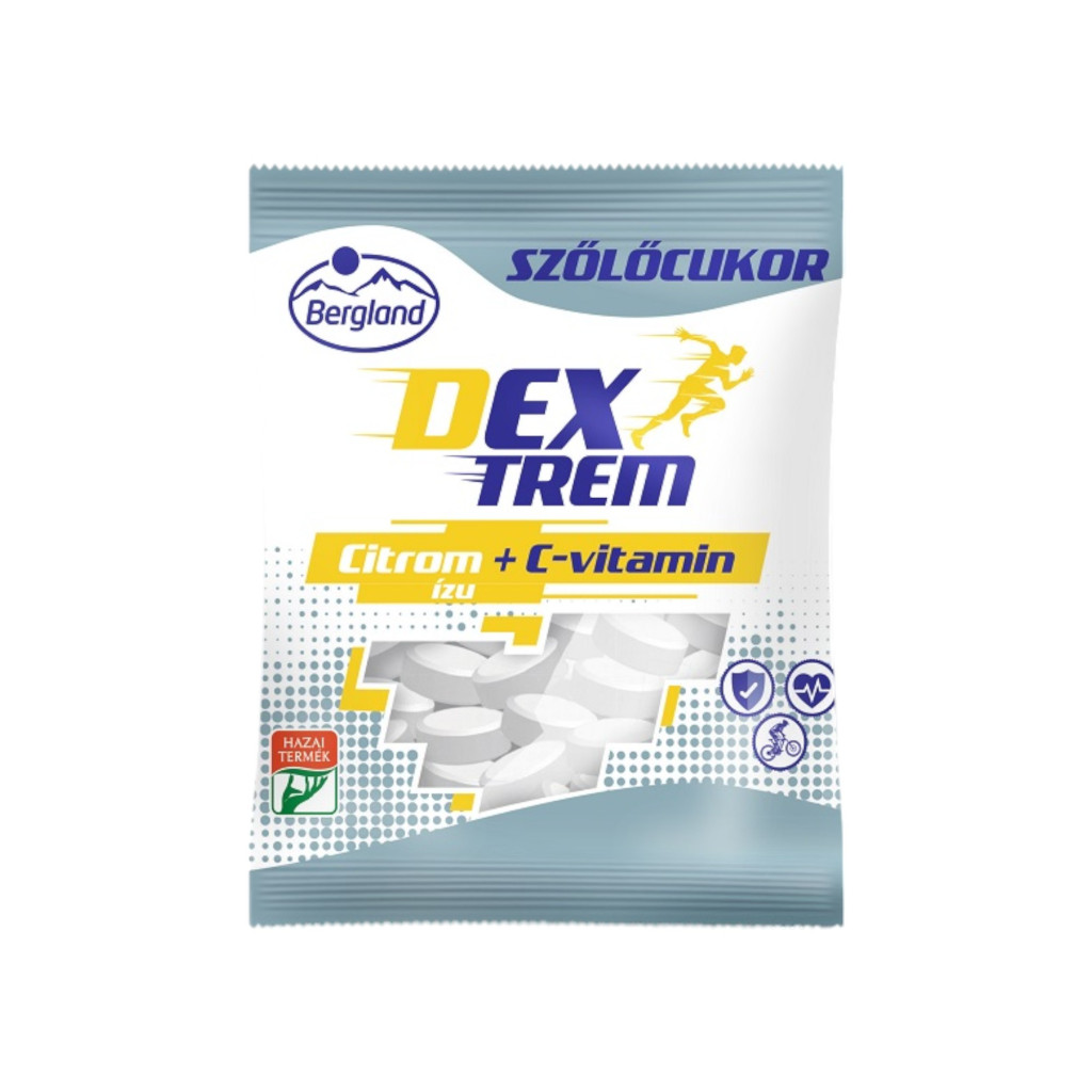 Dextreme szőlőcukor - citrom ízű + C-vitamin 70 g