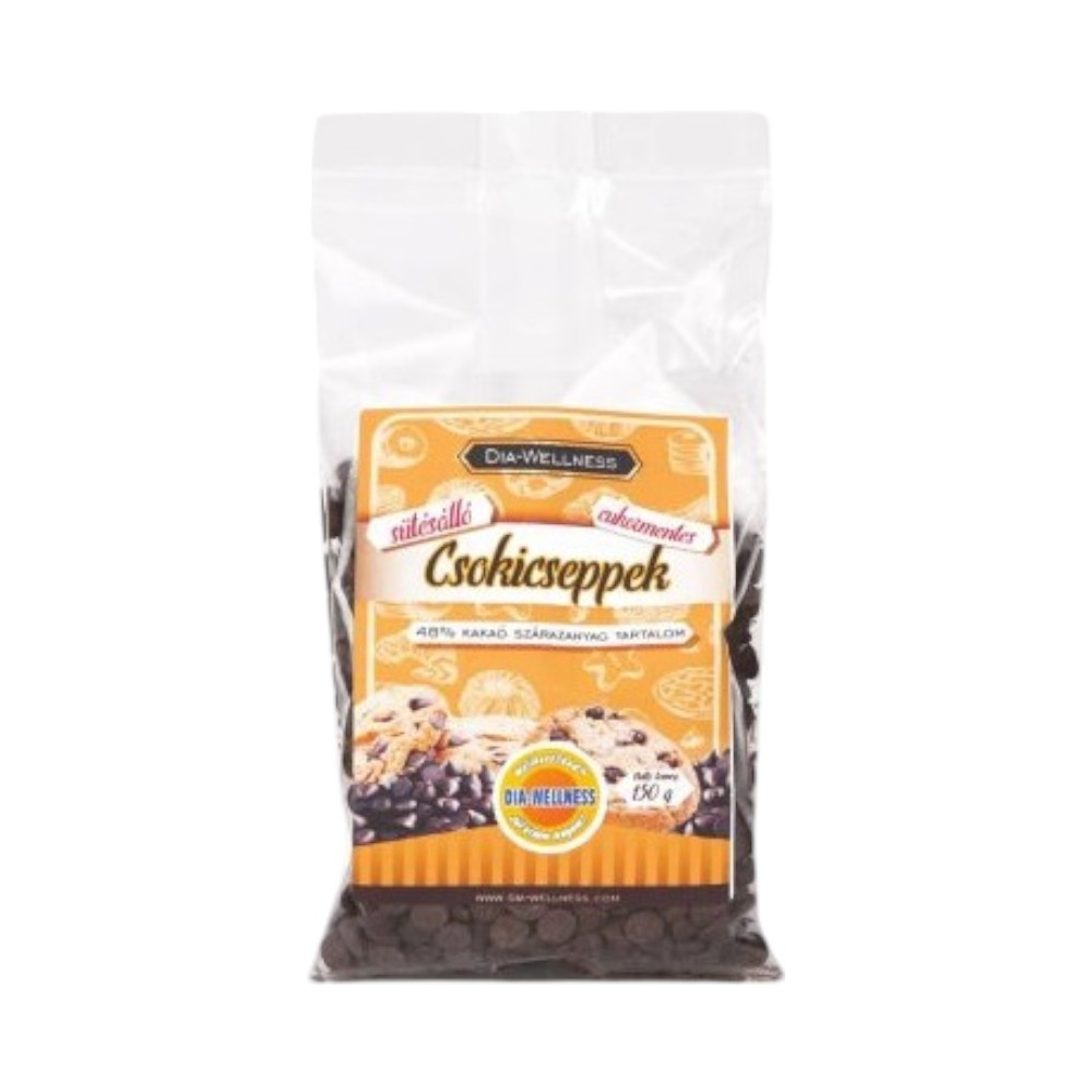 Kvapky čokolády Dia-Wellness odolné proti pečeniu 150 g