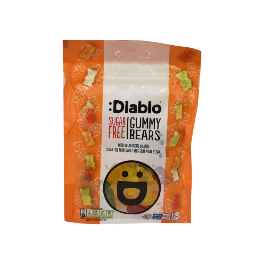 Diablo cukormentes gumimaci cukorkák, édesítőszerrel 75g