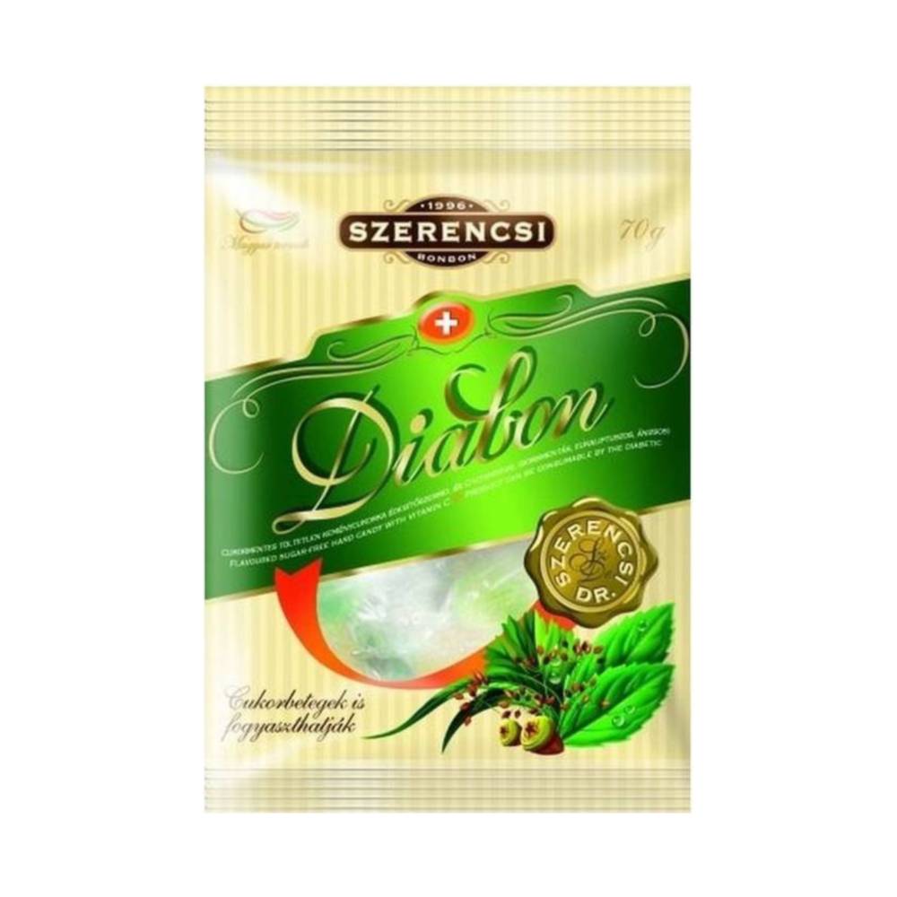 Cukrík Diabon eukalyptus anýz mäta 70 g