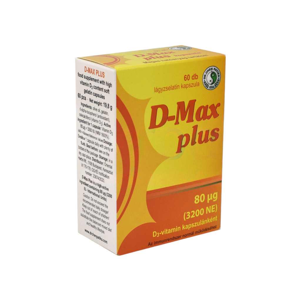 Dr. Chen d - max plus d3- vitamin 3200 ne kapszula 60 db