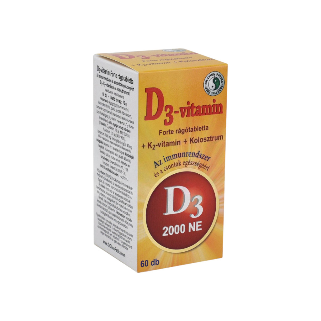 Dr. Chen vitamina D3 forte, tablete de mestecat, 60 buc.