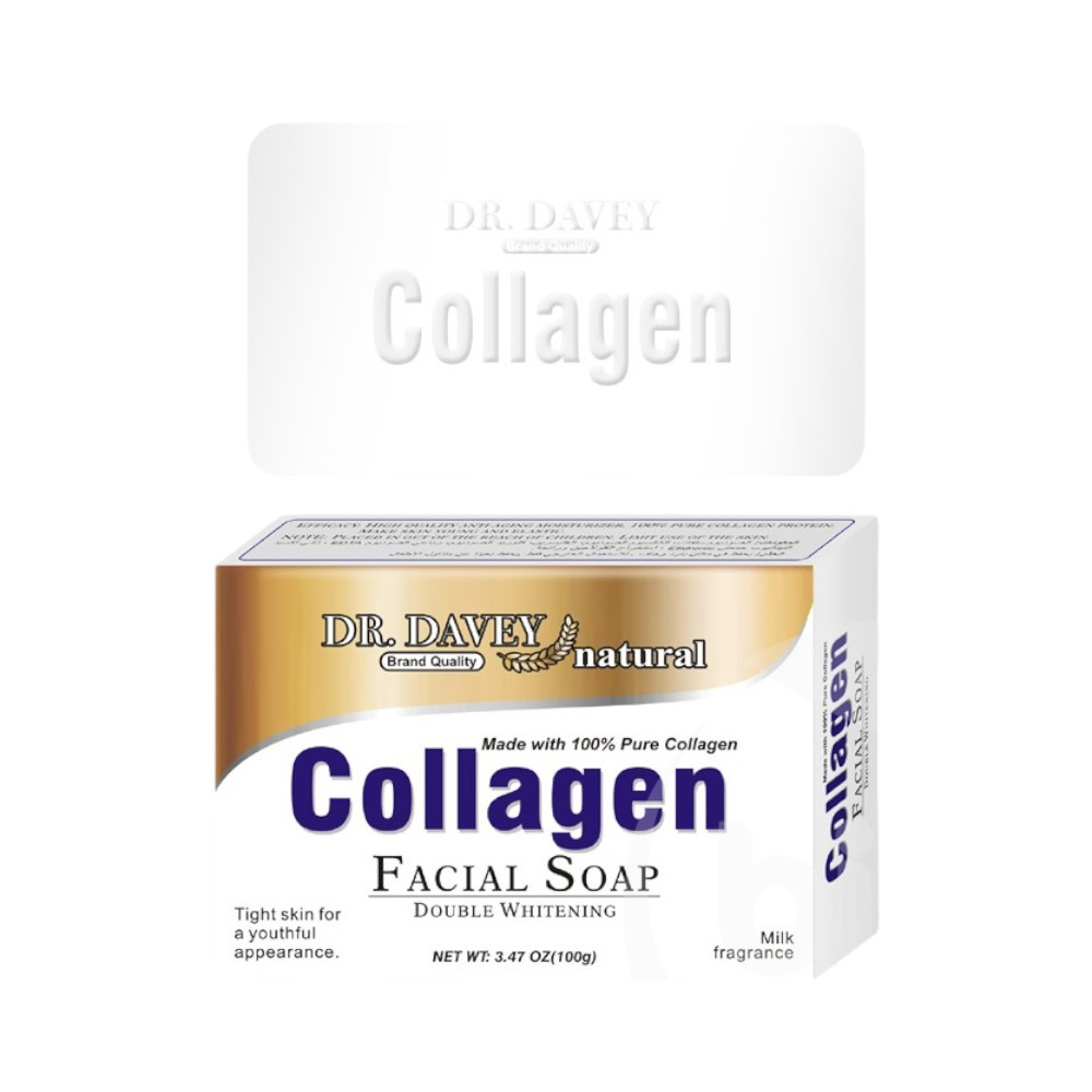 Dr. Davey natural kollagénes hidratáló hatású arctisztító szappan 100% tiszta kollagénből 100 g