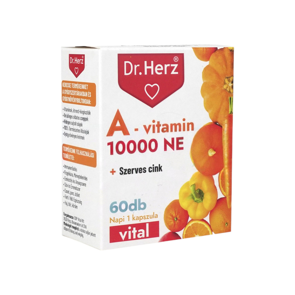 Dr. Herz A-VITAMIN 10000 NE + SZERVES CINK KAPSZULA 60 DB