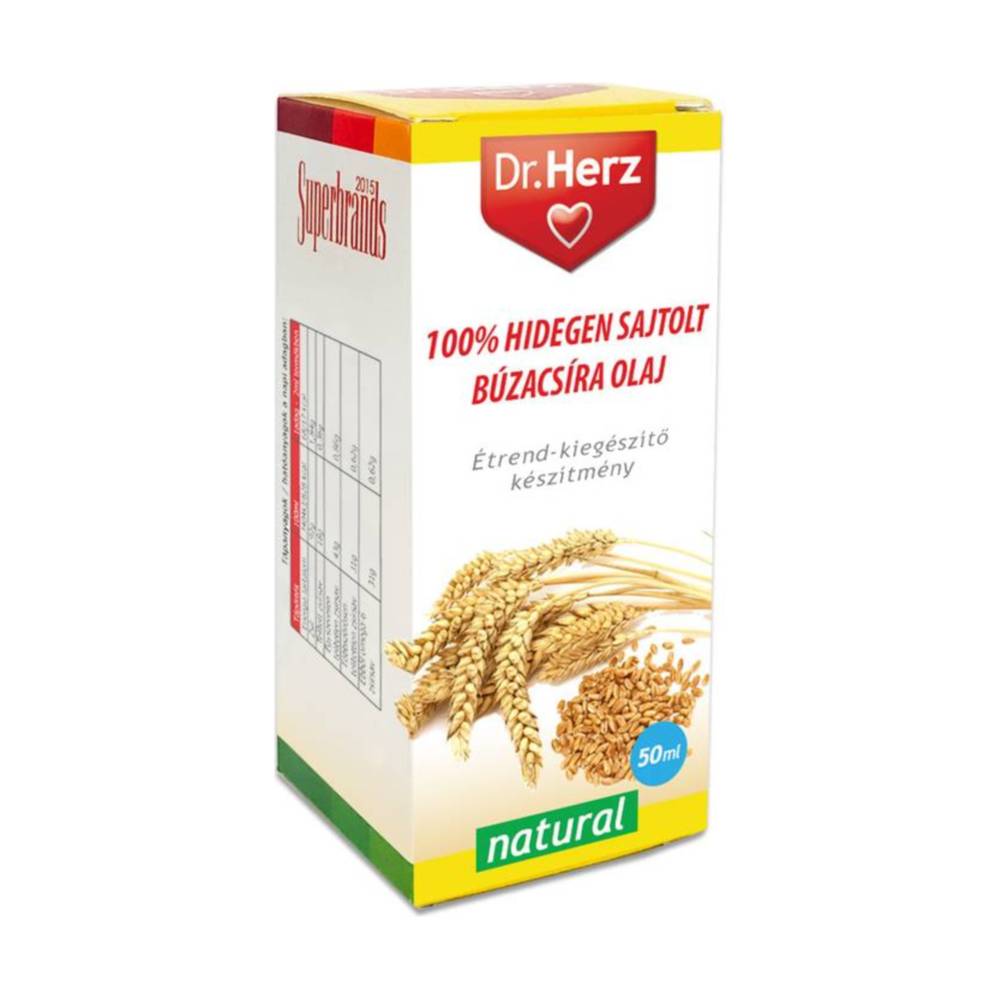 100% čisté pšeničné klíčkové olej Dr. Herz studený lis 50 ml
