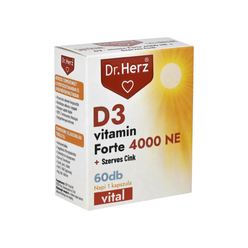Dr. Herz D3-VITAMIN 4000 NE+SZERVES CINK KAPSZULA 60D db