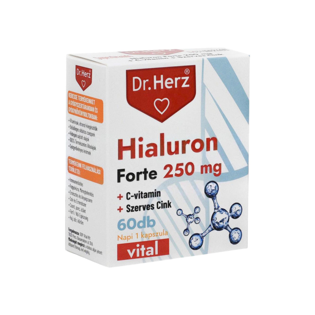 Kapsle Dr. Herz Hyaluron Forte 250mg 60 kusů