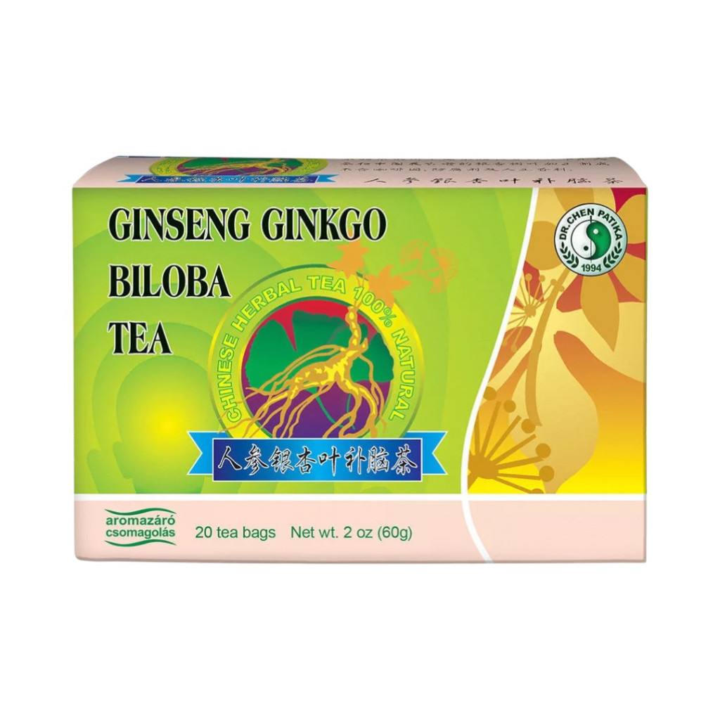 Ceai verde cu ginseng și ginkgo Dr. Chen, 20x3g, 60g