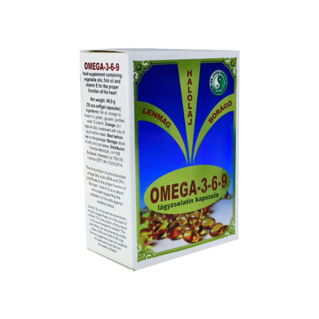 DR.CHEN OMEGA-3-6-9 MĚKKÉ ŽELATINOVÉ TOBOLKY 30 ks
