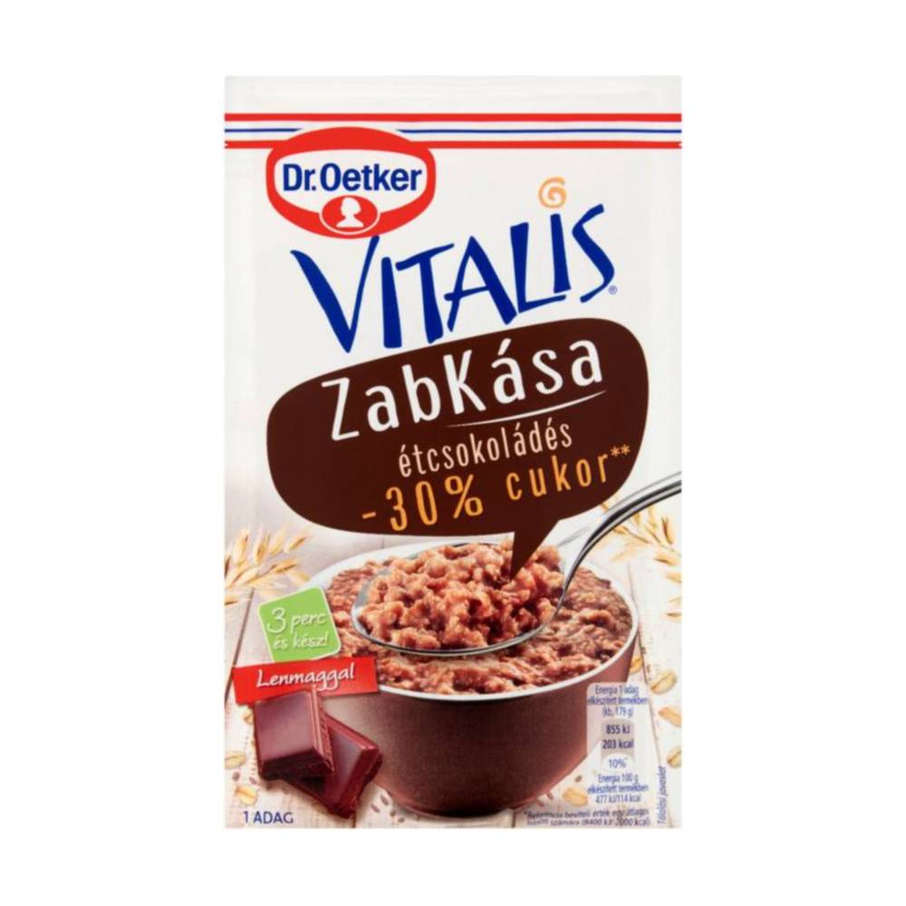 Dr. Oetker Vitalis Super Porridge with Reduced Sugar, Chocolate-Flavored Oatmeal 54 g