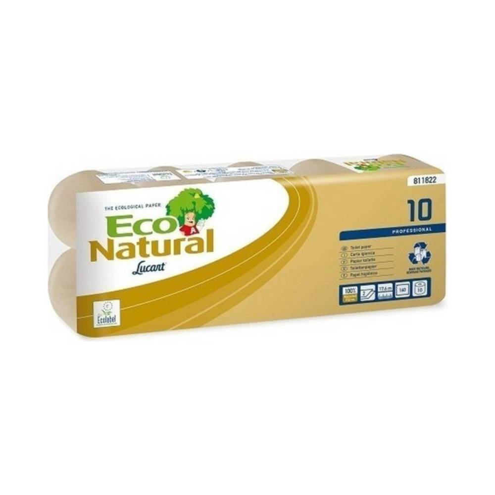 Eco Natural lucart toilet paper 10 rolls