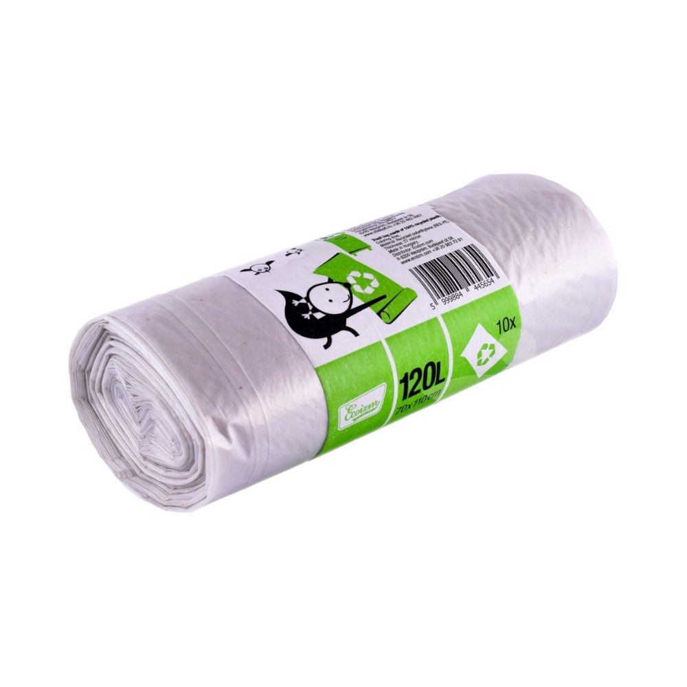 Set de 10 saci de gunoi Ecoism, 120 litri