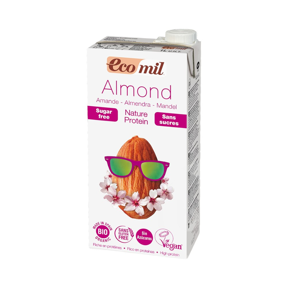 Ecomil bio mleko migdałowe bez cukru-białko 1000 ml