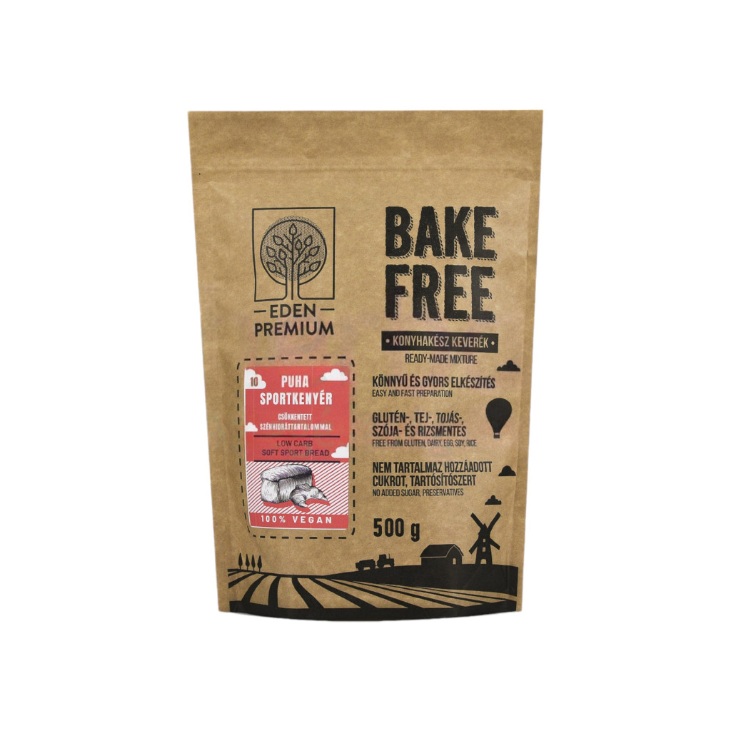 Eden premium bake free puha sportkenyér csökkentett szénhidráttartalommal 500 g