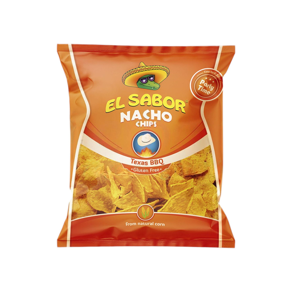 El sabor big nacho chips gluténmentes texas bbq 225 g