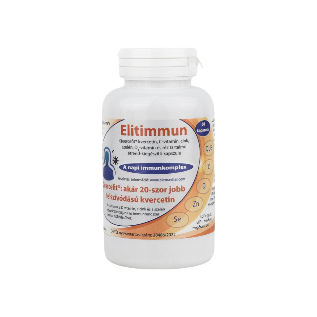 Elitimmun quercefit kvercetin, c-vitamin, cink, szelén, d3-vitamin és réz tartalmú étrend-kiegészítő