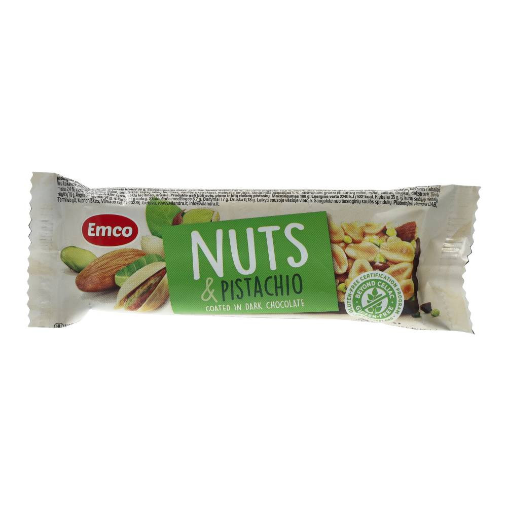 Emco glutenfreier Erdnussriegel mit Pistazien 35 g