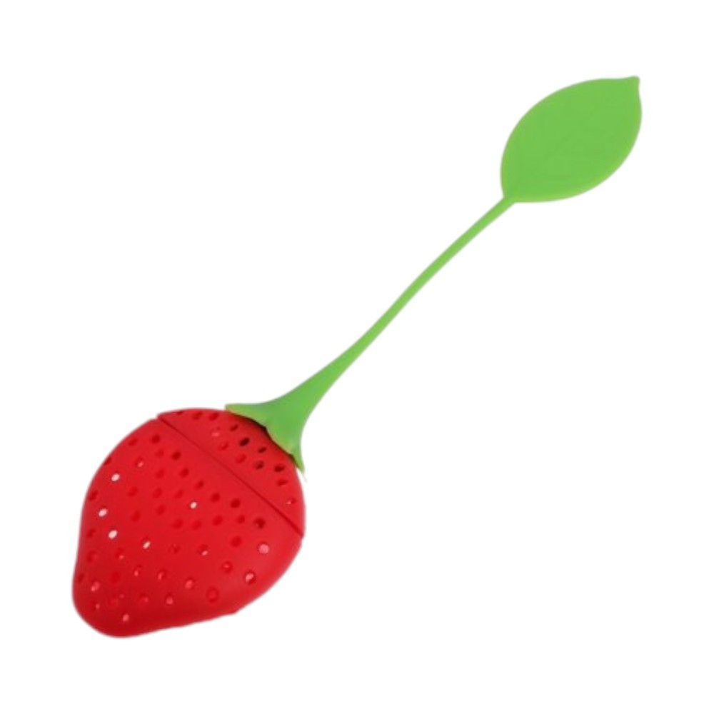 One strawberry-shaped silicone tea infuser