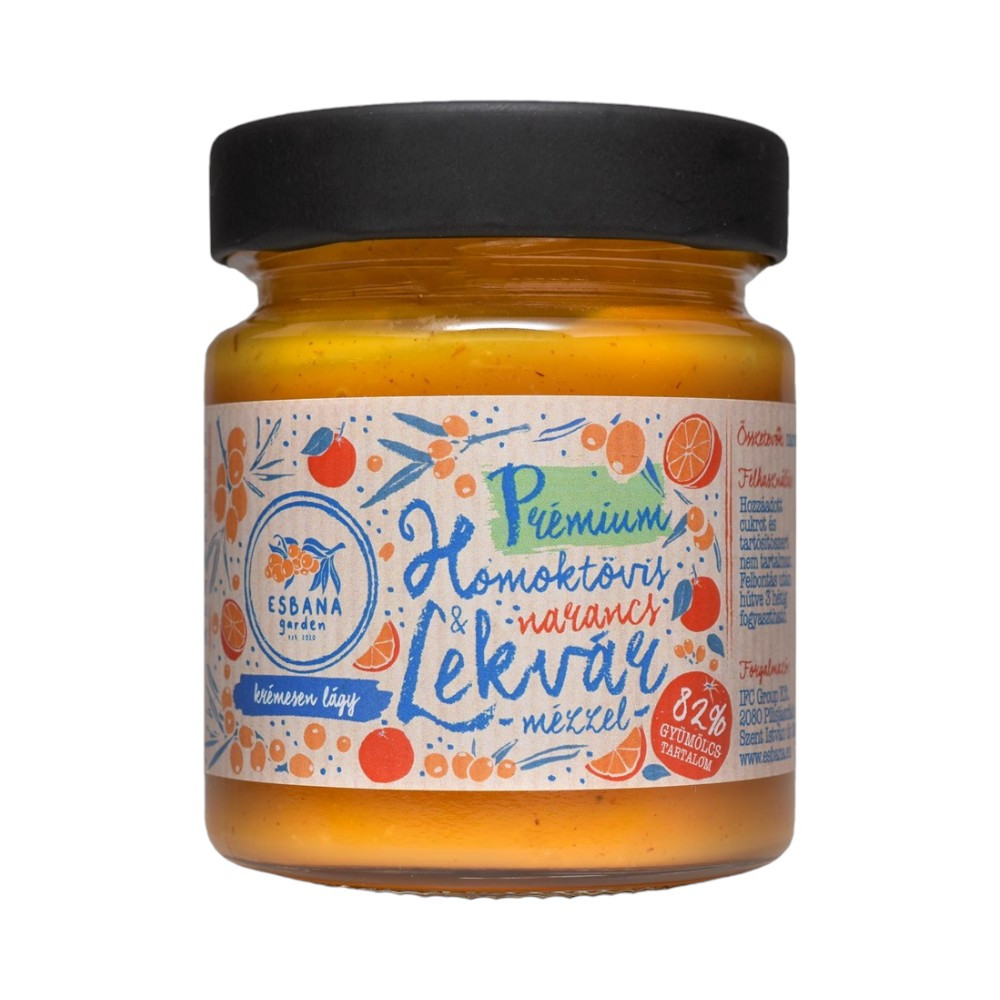 ESBANA PR.HOMOKTÖVIS NARANCS LEKVÁR MÉZZEL 190G