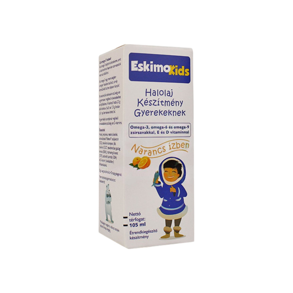 SYROP Z RYBIEGO OLEJU ESKIMO DLA DZIECI O SMAKU POMARAŃCZOWYM 105 ml
