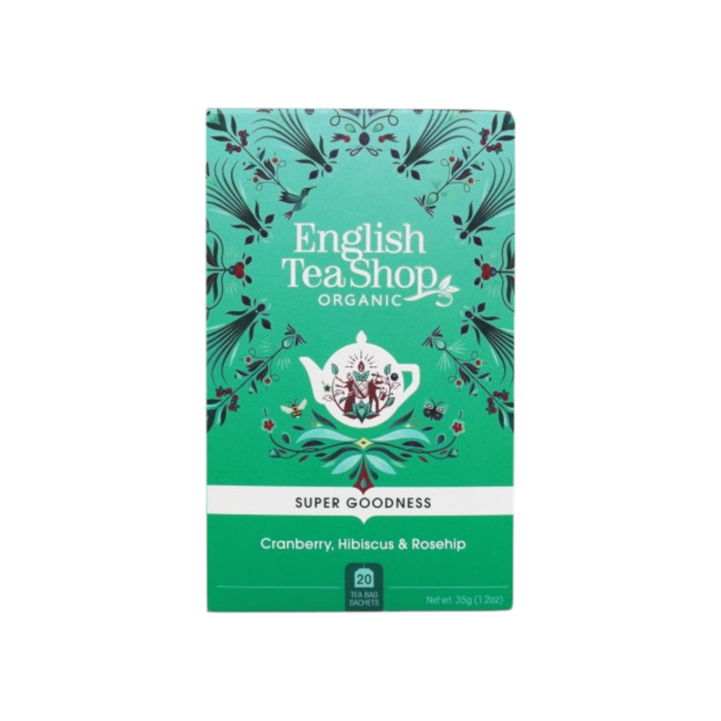 20 ceai de afine și hibiscus bio, cu măceșe, 35 g