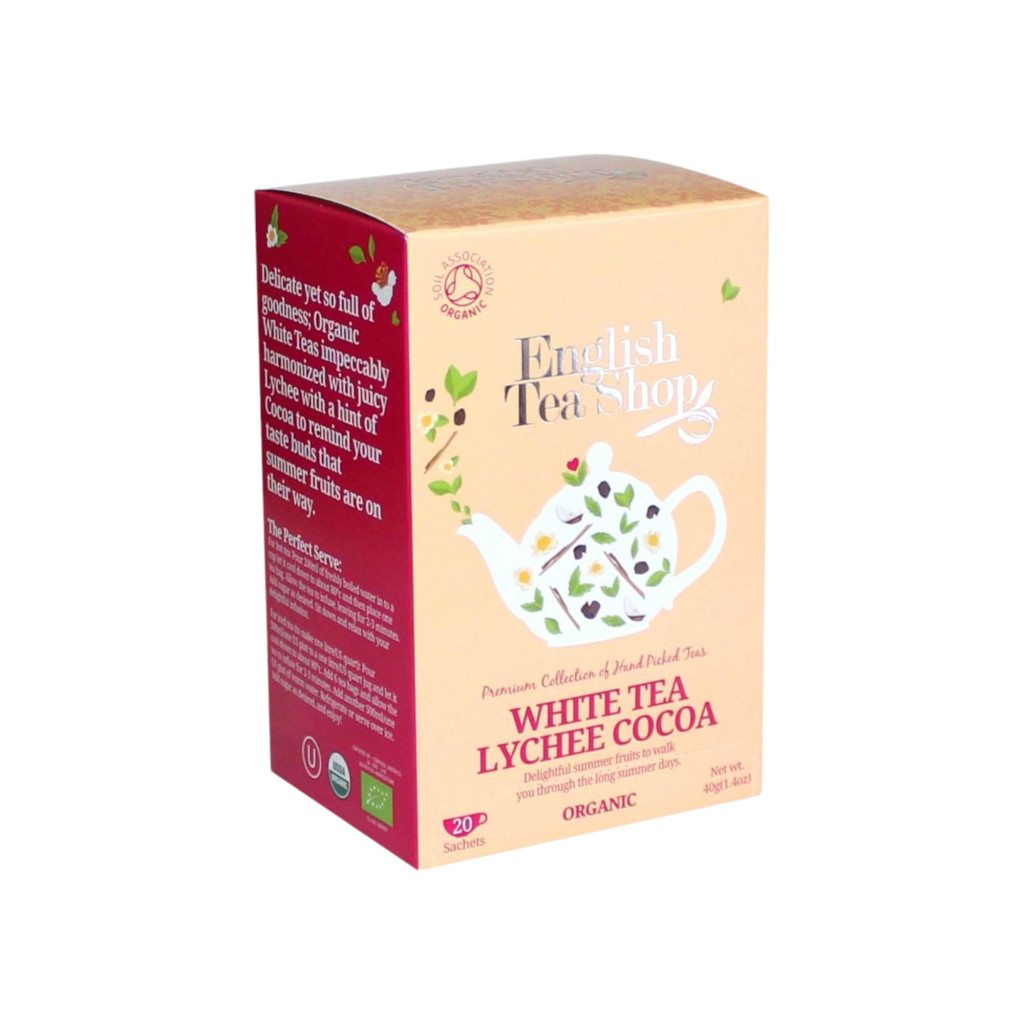 Ets bio 20 fehér tea licsivel és kakaóbabbal  20x2g   40 g
