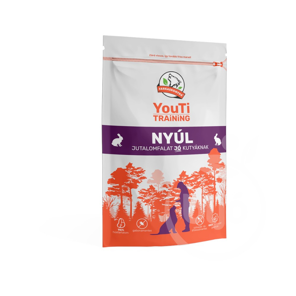 Farkaskonyha youti training nyúl jutalomfalat 100 g