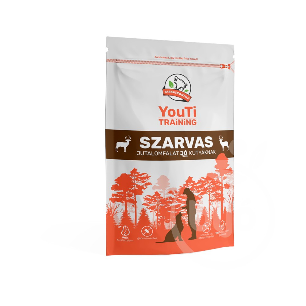 Farkaskonyha youti training szarvas jutalomfalat 100 g