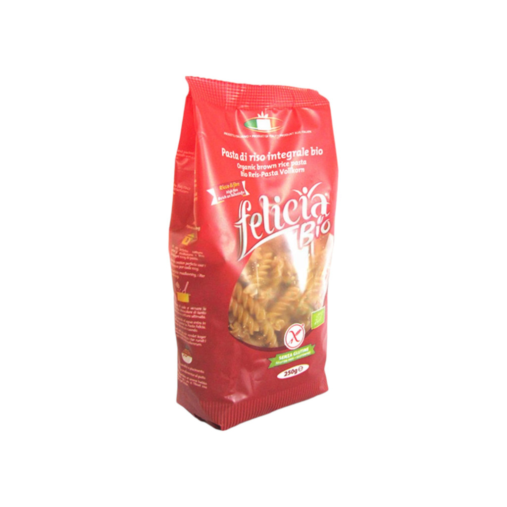 Felicia organic gluten-free wholegrain brown rice fusilli pasta, 250 g