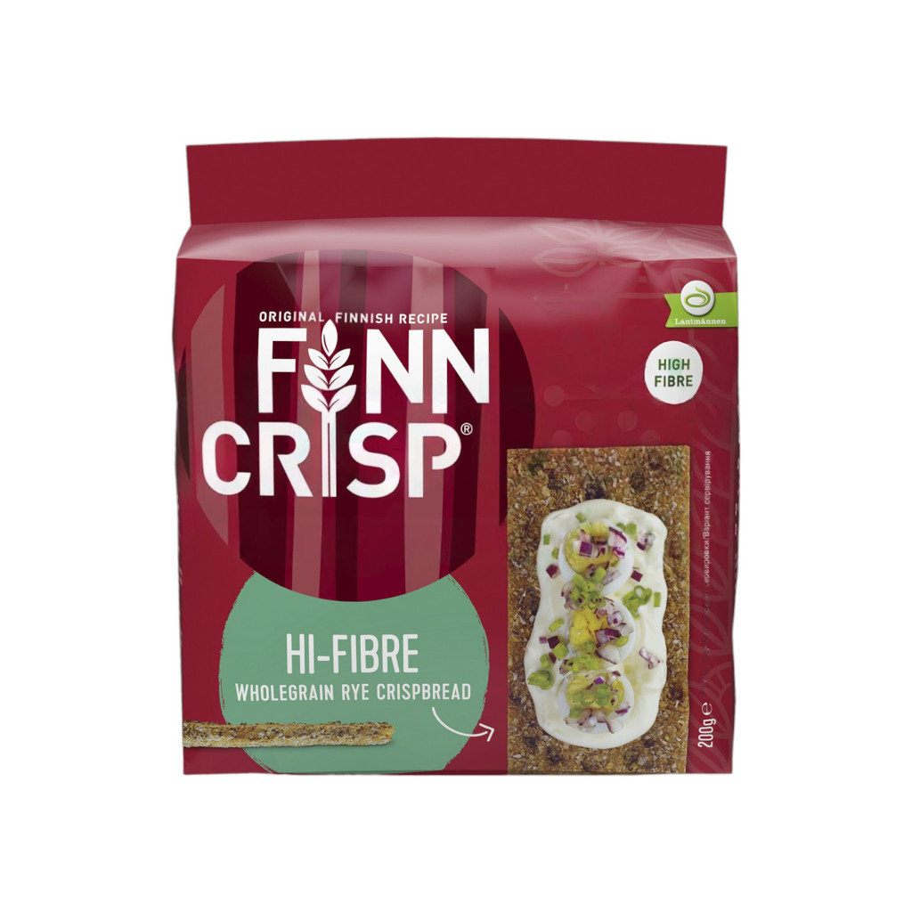 Pâine crocantă Finn Crisp cu fibre și fulgi de secară 200 g