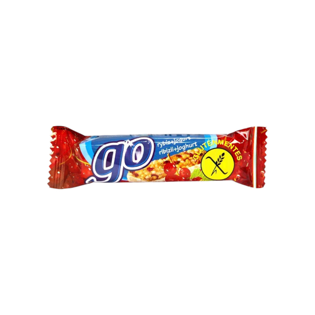 Fit go bezlepkový müsli tyčinka rybíz-jogurt 23 g