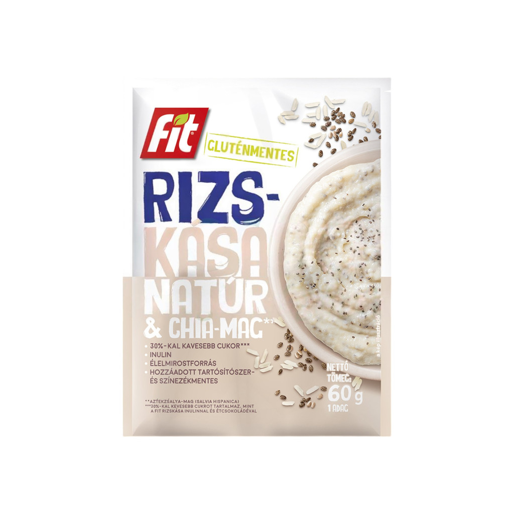 Zdravá raňajky s ryžovou kašou s inulínom a chia semiačkami 60 g