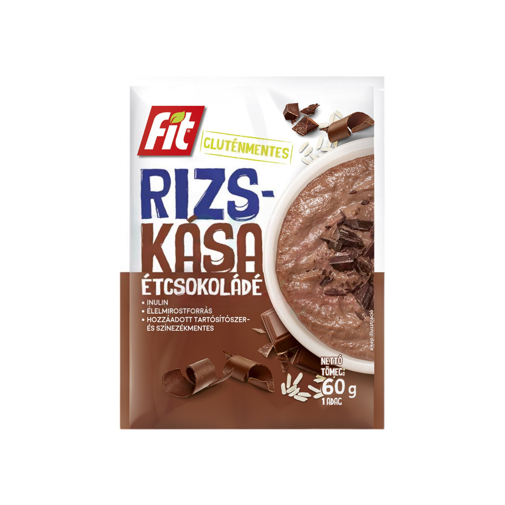 Fit breakfast rice pudding with inulin and dark chocolate 60 g