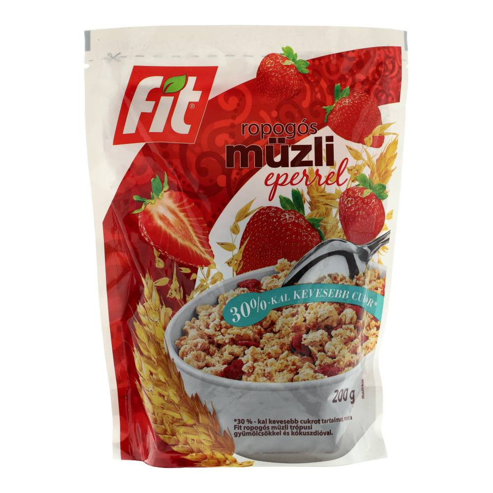 Fit reggeli ropogós müzli eper 200 g