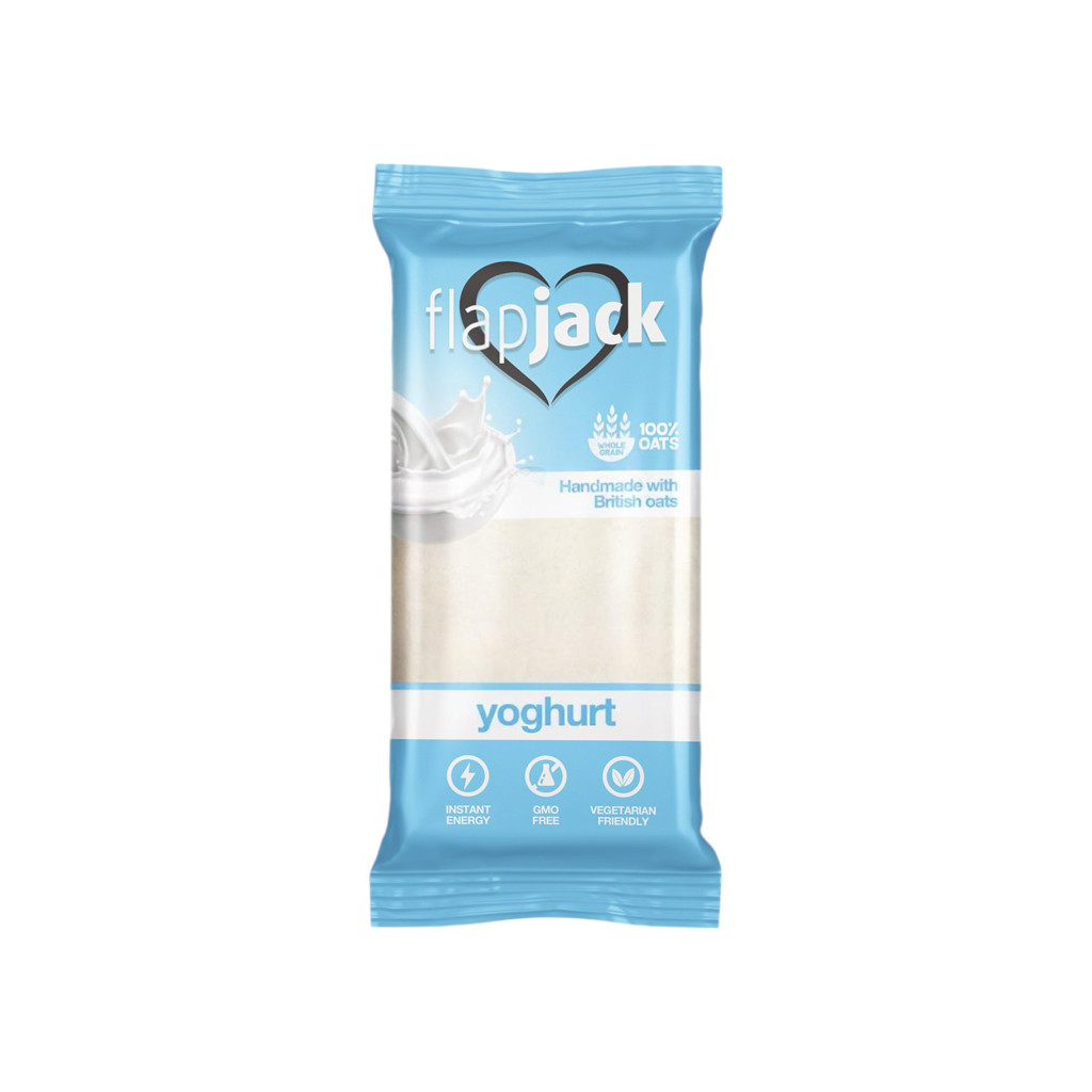 Ovesná tyčinka Flap Jack s příchutí jogurtu a bílou polevou, 100 g
